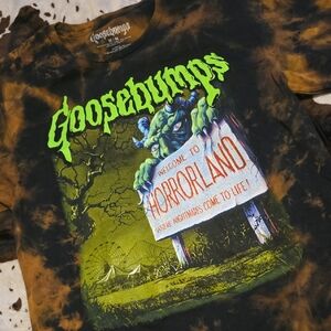 Black and Brown Goosebumps HorrorLand Short Sleeve Tee